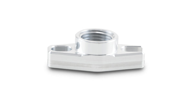 Vibrant 1/2in NPT Female 1.5in to 1.75in Bolt Hole Oil Drain Flange w/Crowfoot - 28891