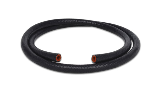 Vibrant 1/4in (6mm) I.D. x 5 ft. Silicon Heater Hose reinforced - Black - Boost Factory