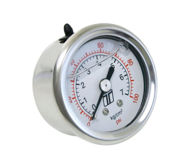 Turbosmart FPR Gauge 0-100psi Liquid Fill - Boost Factory