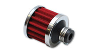 Vibrant Crankcase Breather Filter w/ Chrome Cap 1.25in 32mm Inlet ID - Boost Factory