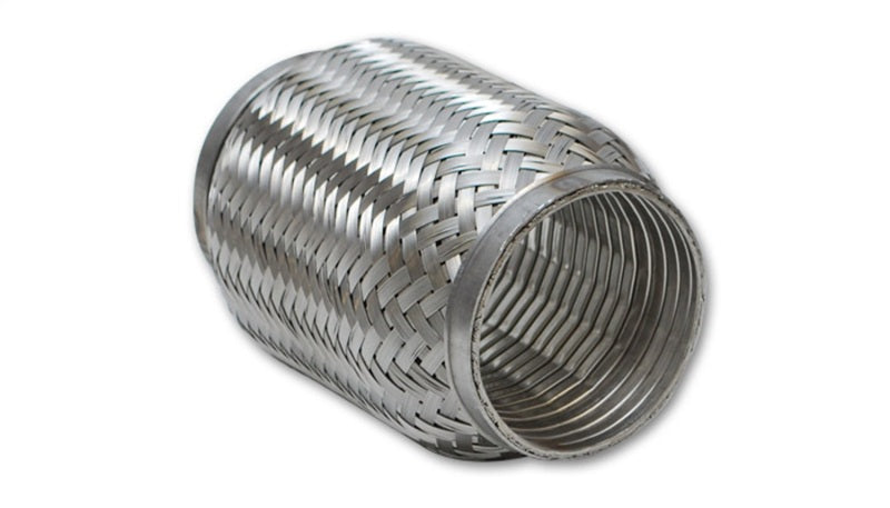 Vibrant SS Turbo FLEX Coupling with Interlock Liner 2.5in inlet/outlet x 8in long - Boost Factory