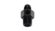 Vibrant -6AN Male to 1/4in NPT Male Union Adapter Fitting w/ 1/8in NPT Port