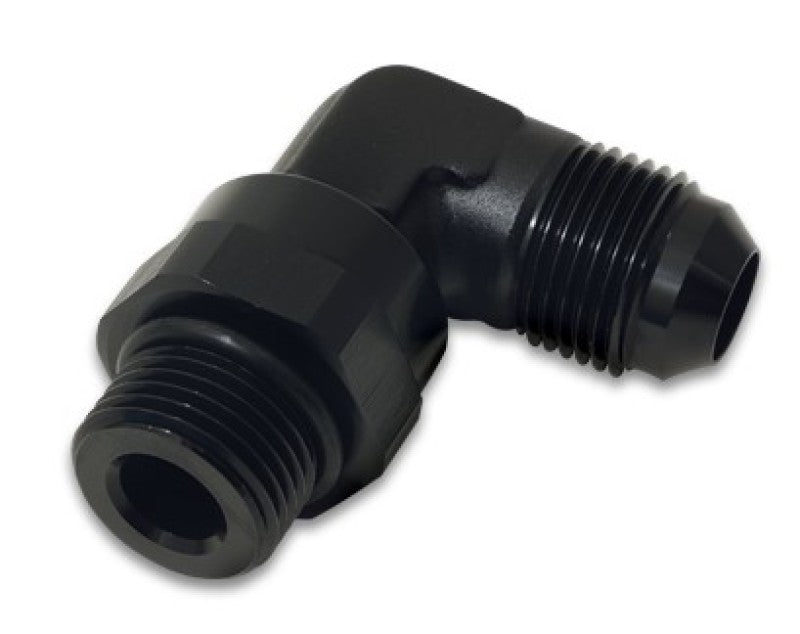 Vibrant -10AN Male Flare to Male -8 ORB Swivel 90 Degree Adapter - Anodized Black - Boost Factory