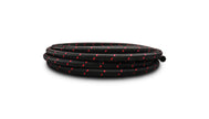 Vibrant -10 AN Two-Tone Black/Red Nylon Braided Flex Hose (20 foot roll) - Boost Factory