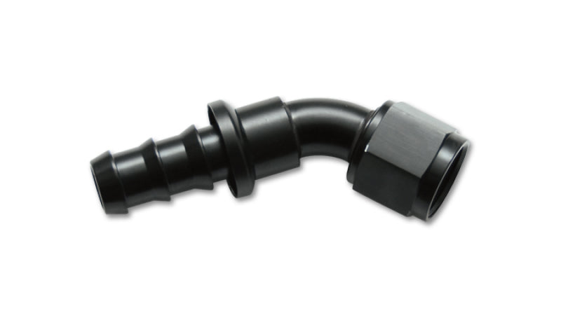 Vibrant -6AN Push-On 45 Deg Hose End Fitting - Aluminum - Boost Factory