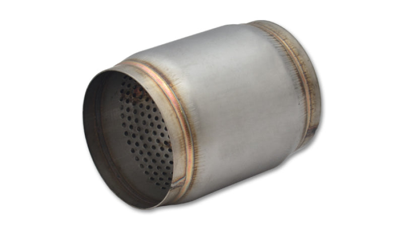 Vibrant SS Race Muffler 3.5in inlet/outlet x 5in long - Boost Factory