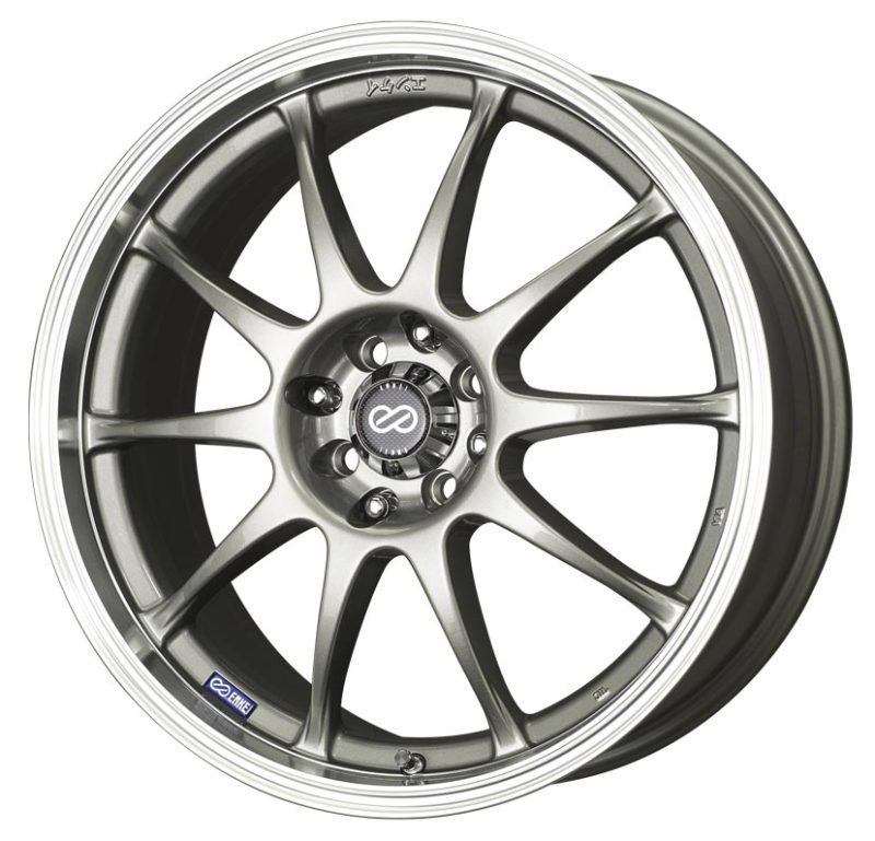 Enkei J10 17x7 4x100/114.3 42mm Offset 72.62mm Bore Dia Silver w/ Machined Lip Wheel - Boost Factory