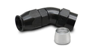 Vibrant -6AN 45 Degree Elbow Hose End Fitting for PTFE Lined Hose - 28406
