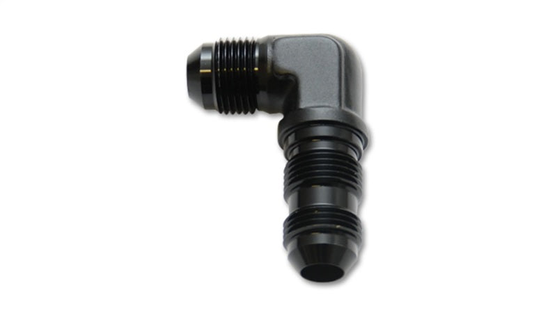 Vibrant -3AN Bulkhead Adapter 90 Degree Elbow Fitting - Anodized Black Only - Boost Factory