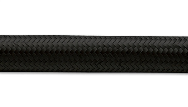 Vibrant -8 AN Black Nylon Braided Flex Hose (2 foot roll) - Boost Factory