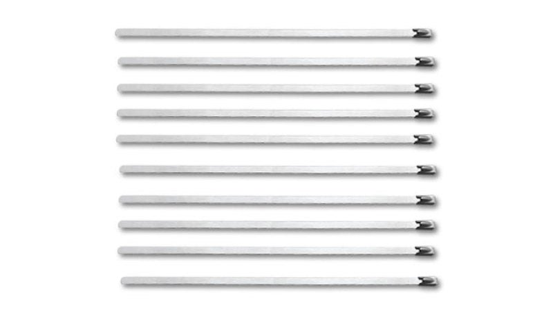 Vibrant Stainless Steel Cable Ties 14.5in Long (10 Cable Ties / Pack) - Boost Factory