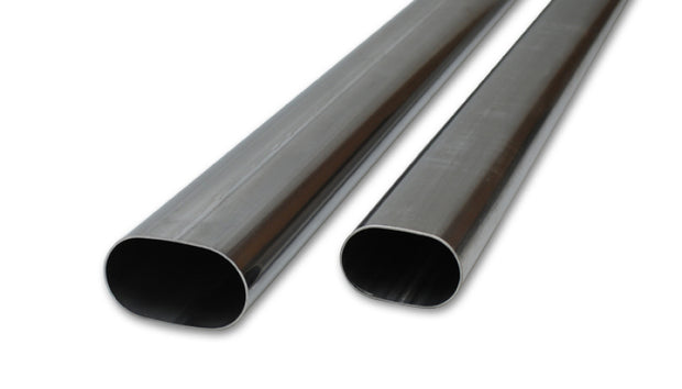 Vibrant 3in Oval (Nominal Size) T304 SS Straight Tubing (16 ga) - 5 foot length - Boost Factory