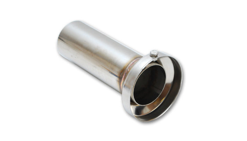 Vibrant 3.90in OD Low Inner Silencer Muffw/ 3.90in ID Single Wall Exh Tip2.5in OD Tuning Tube - Boost Factory