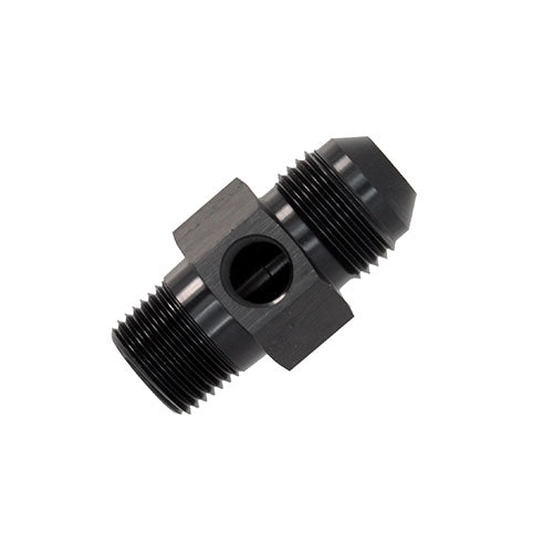 Performance World - 8020606 -6AN to 3/8" NPT Fuel Pressure Adapter with 1/8" NPT takeoff