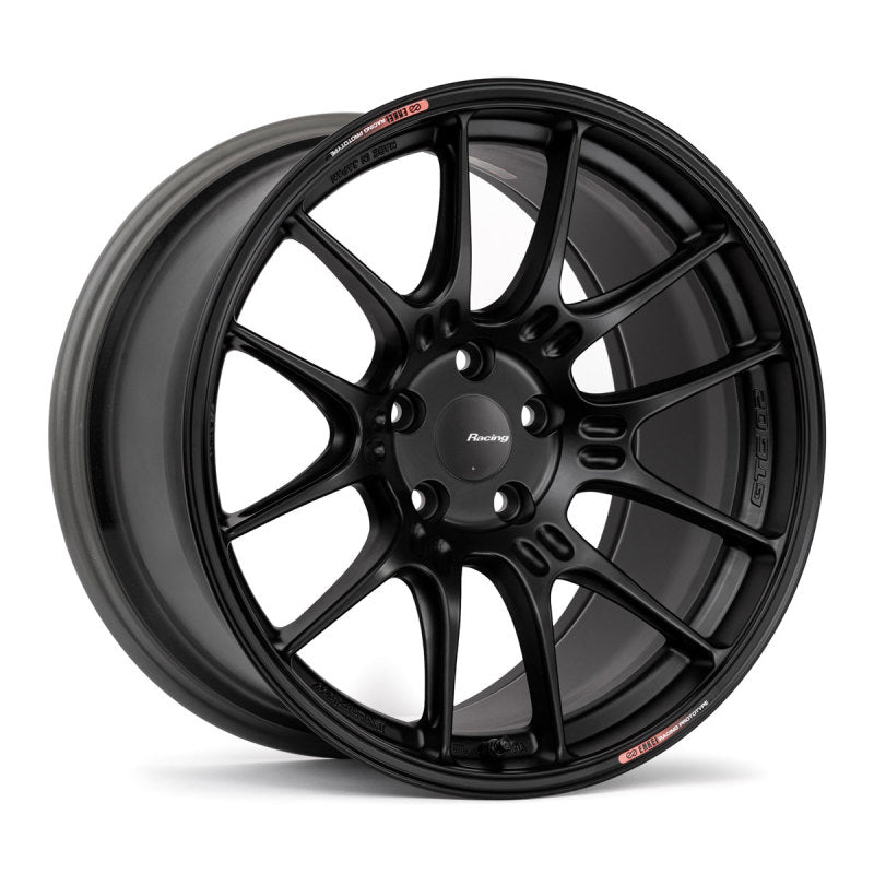 Enkei GTC02 18x8 5x100 45mm Offset 75mm Bore Matte Black Wheel - Boost Factory