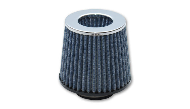 Vibrant Open Funnel Perf Air Filter (5in Cone O.D. x 5in Tall x 3in inlet I.D.) - Chrome Filter Cap - Boost Factory