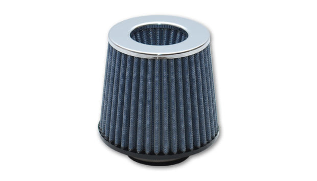 Vibrant Open Funnel Perf Air Filter (5in Cone O.D. x 5in Tall x 3in inlet I.D.) - Chrome Filter Cap - Boost Factory