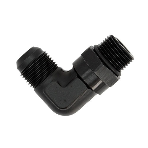Performance World - 949008 8AN ORB Male to 8AN Male Flare 90 Degree Swivel