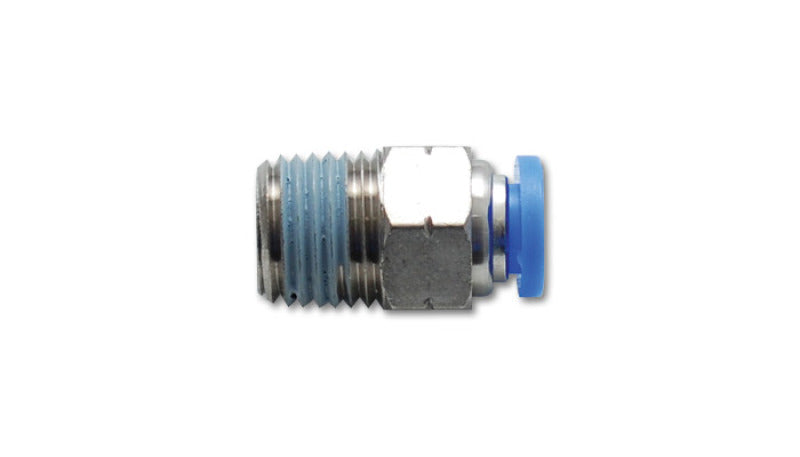 Vibrant Male Straight Pneumatic Vacuum Fitting 1/8in NPT Thread for use with 3/8in 9.5mm OD tubing - Boost Factory