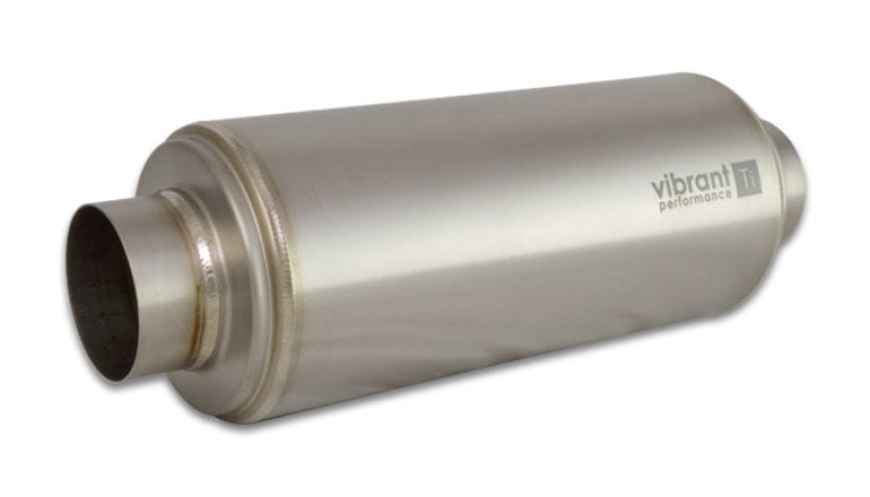 Vibrant Titanium Resonator 4in Inlet / 4in Outlet x 16in Long - Boost Factory
