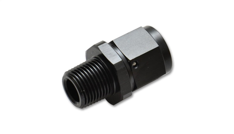 Vibrant -6AN to 1/4in NPT Female Swivel Straight Adapter Fitting - Boost Factory
