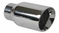 Vibrant 3in Round SS Exhaust Tip (Double Wall Angle Cut Beveled Outlet) - Boost Factory