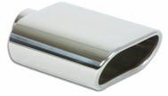 Vibrant 5.5in x 3in Oval SS Exhaust Tip (Single Wall Angle Cut Rolled Edge) - Boost Factory
