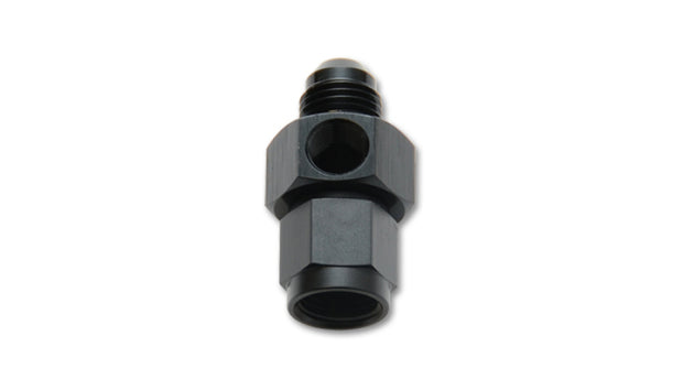 Vibrant -4AN Male to -4AN Female Union Adapter Fitting w/ 1/8in NPT Port - 16484