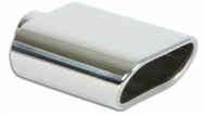 Vibrant 5.5in x 3in Oval SS Exhaust Tip (Single Wall Angle Cut Rolled Edge) - Boost Factory