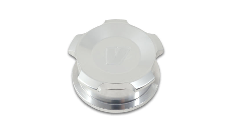 Vibrant 1.5in OD Aluminum Weld Bungs w/ Polished Aluminum Threaded Cap - Boost Factory