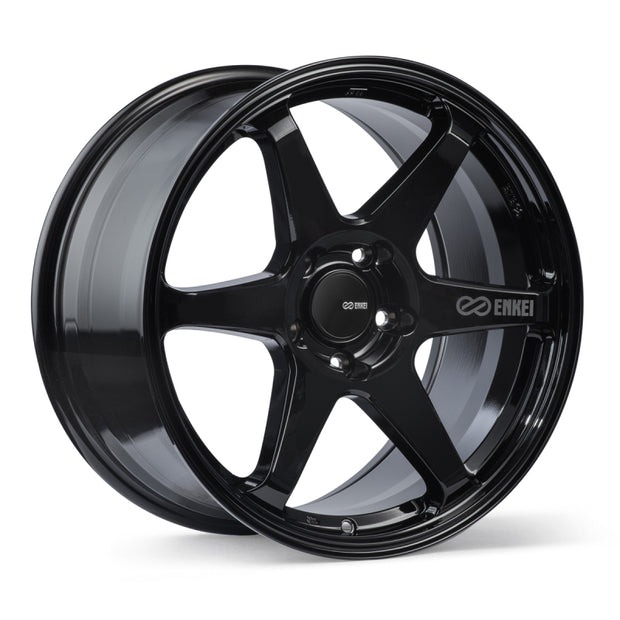 Enkei T6R 18x9.5 38mm Offset 5x114.3 Bolt Pattern 72.6 Bore Gloss Black Wheel - Boost Factory