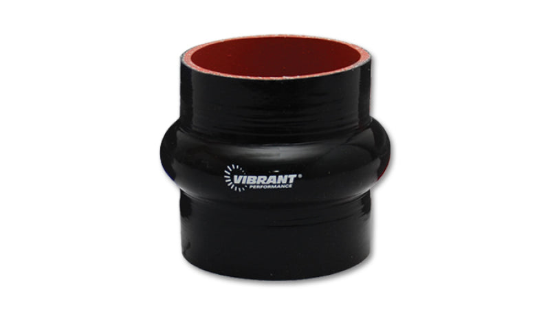 Vibrant 4 Ply Reinforced Silicone Hump Hose Connector - 4in I.D. x 3in long (BLACK) - Boost Factory