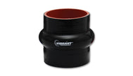 Vibrant 4 Ply Reinforced Silicone Hump Hose Connector - 4in I.D. x 3in long (BLACK) - Boost Factory