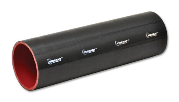 Vibrant 4 Ply Reinforced Silicone Straight Hose Coupling - 5in I.D. x 12in long (BLACK) - Boost Factory