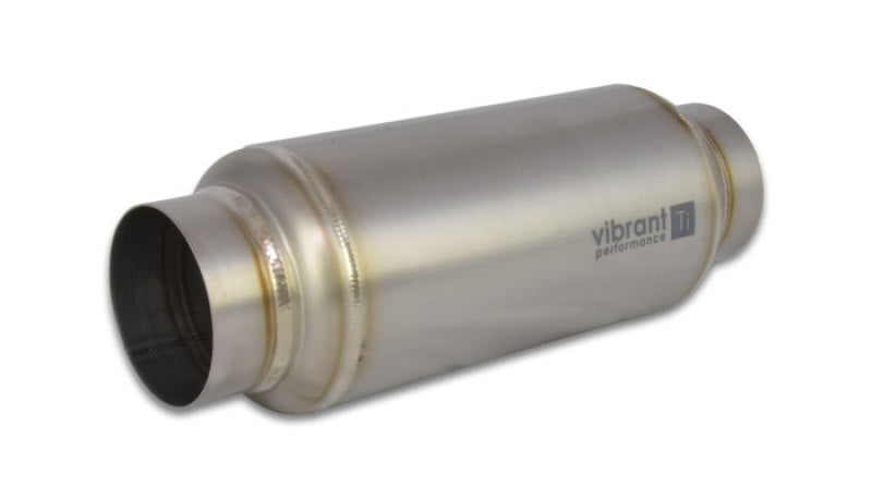Vibrant Titanium Resonator 3in. Inlet / 3in. Outlet x 12in. Long - Boost Factory