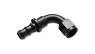Vibrant -12AN Push-On 90 Deg Hose End Fitting - Aluminum - Boost Factory
