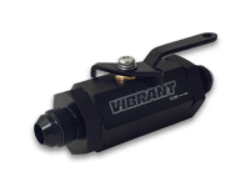 Vibrant -4AN to -4AN Male Shut Off Valve - Black - Boost Factory