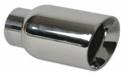 Vibrant 4in OD Round SS Exhaust Tip (Double Wall Angle Cut Beveled Outlet) 3in. ID Inlet - Boost Factory