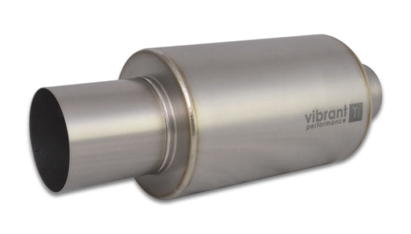 Vibrant Titanium Muffler w/Straight Cut Natural Tip 3.5in Inlet / 3.5in Outlet - Boost Factory