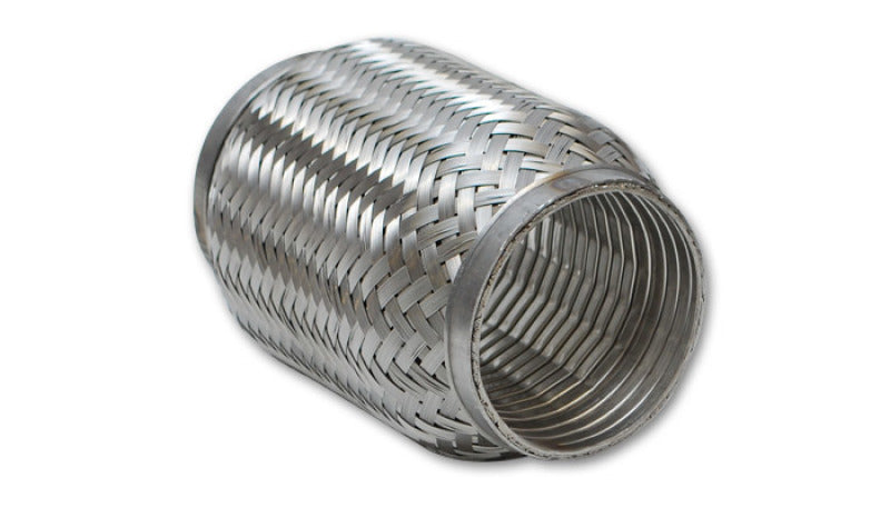 Vibrant SS Turbo FLEX Coupling with Interlock Liner 2.5in inlet/outlet x 8in long - Boost Factory