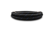 Vibrant -10 AN Two-Tone Black/Blue Nylon Braided Flex Hose (5 foot roll)