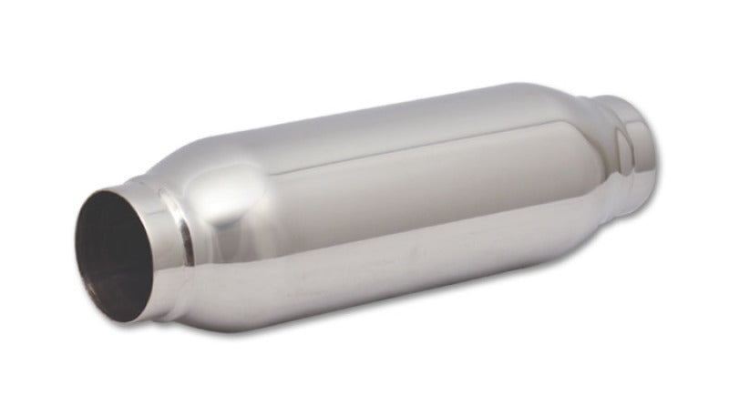 Vibrant SS Resonator (Standard Design) 2.in inlet/outlet x 12in long w/ 3.5in OD resonator body - Boost Factory