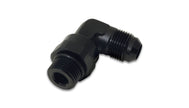 Vibrant -10AN Male Flare to Male -8 ORB Swivel 90 Degree Adapter - Anodized Black - Boost Factory