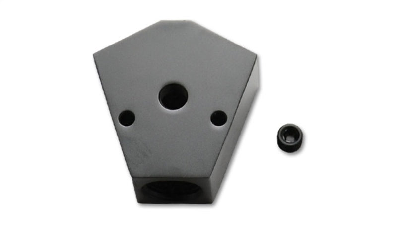 Vibrant Billet Aluminum Y-Block Fitting with 1/8in NPT Port - 1/2in NPT x 1/2in NPT x 1/2in NPT - Boost Factory