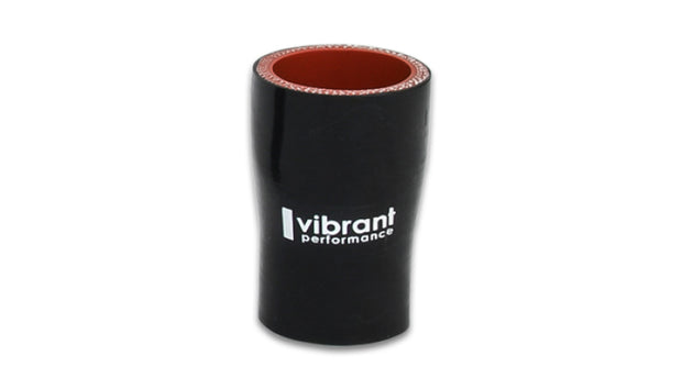Vibrant Silicone Reducer Coupler 1.25in ID x 1.125in ID x 3.00in Long - Black - 19717