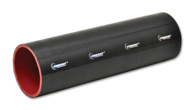 Vibrant 4 Ply Reinforced Silicone Straight Hose Coupling - 5in I.D. x 12in long (BLACK) - Boost Factory
