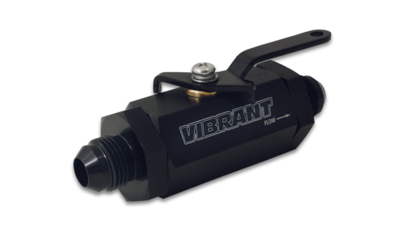 Vibrant -4AN to -4AN Male Shut Off Valve - Black - Boost Factory